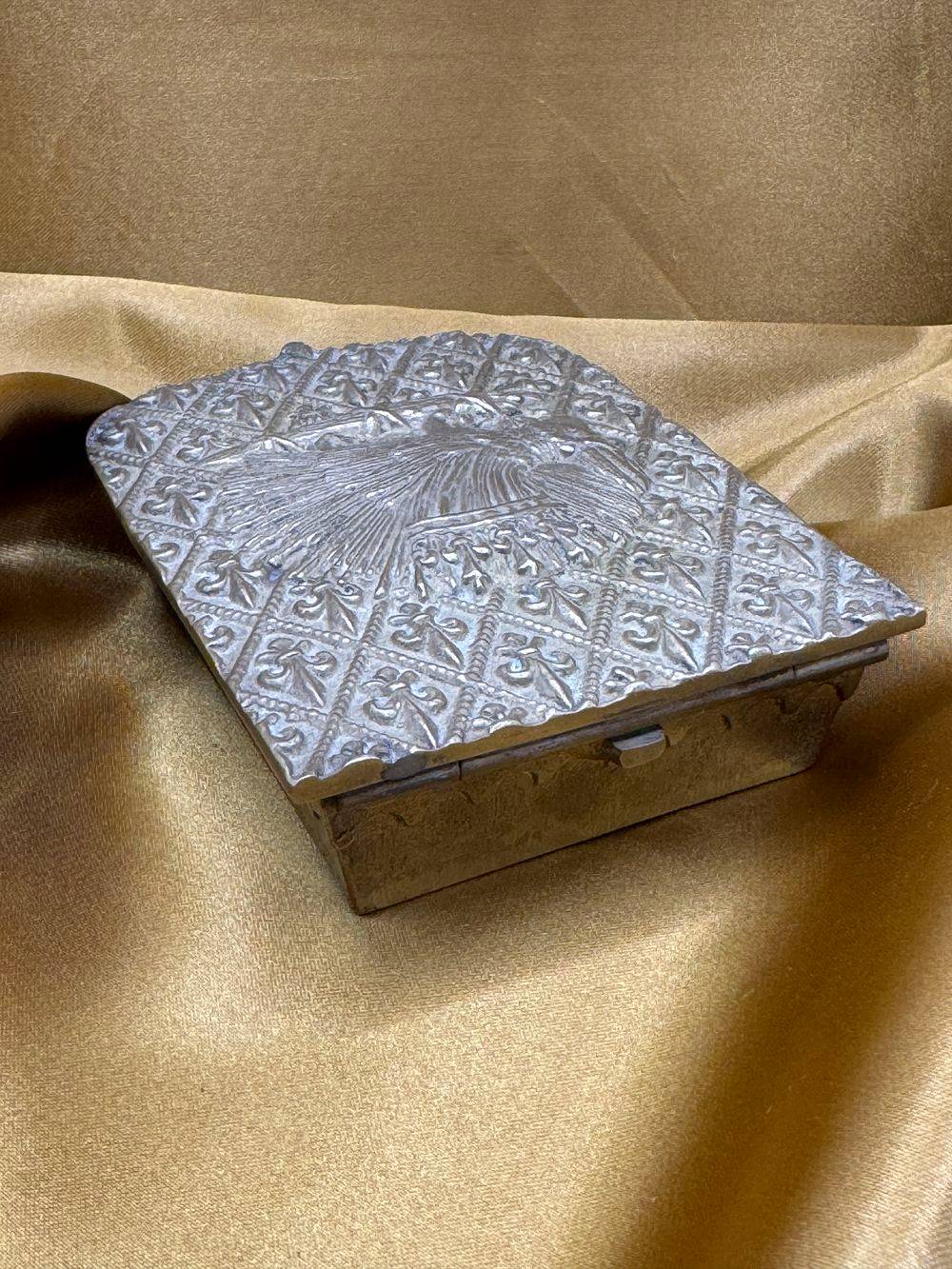 Max Le Verrier - Rare boite/coffret en bronze - Décor Fleurs de Lys & Porc-Epic - Ensemble signé - Collection - Décoration – Image 6