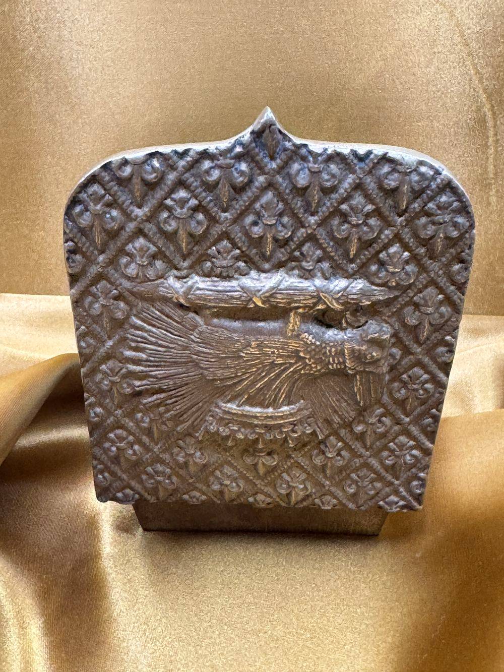 Max Le Verrier - Rare boite/coffret en bronze - Décor Fleurs de Lys & Porc-Epic - Ensemble signé - Collection - Décoration – Image 7