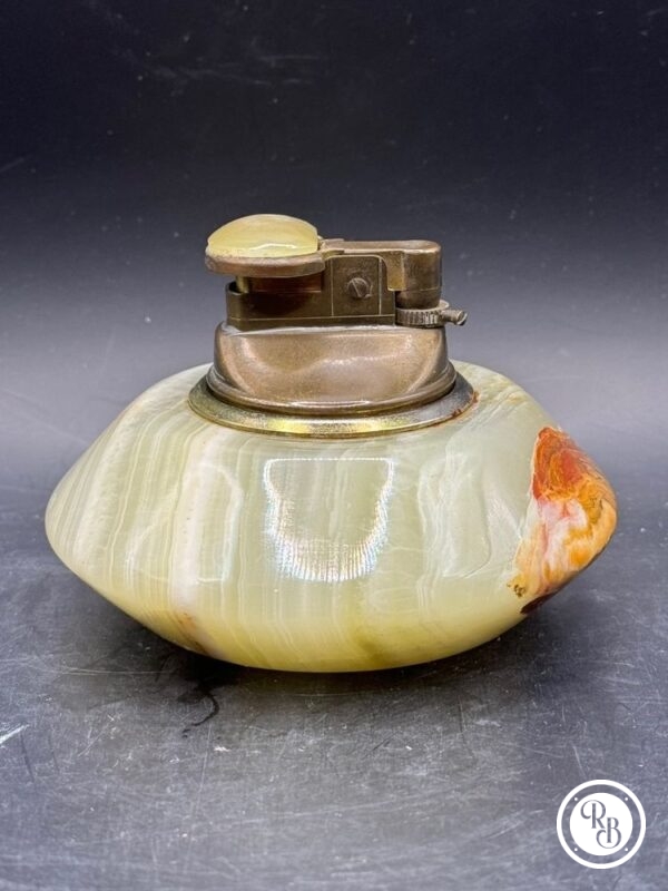 briquet de table en marbre onyx vintage années 70's