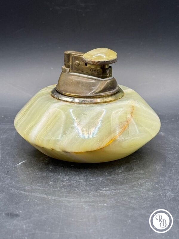 briquet de table en marbre onyx vintage années 70's