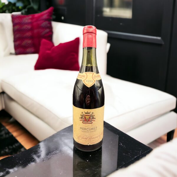 Ancienne bouteille de vin Mercurez Bourgogne - Beaune - De 1959 - Collection - Cadeau d'anniversaire