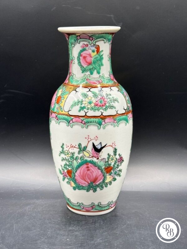 VASE CHINE DECOR FLORAL XXE CACHET ROUGE M1239