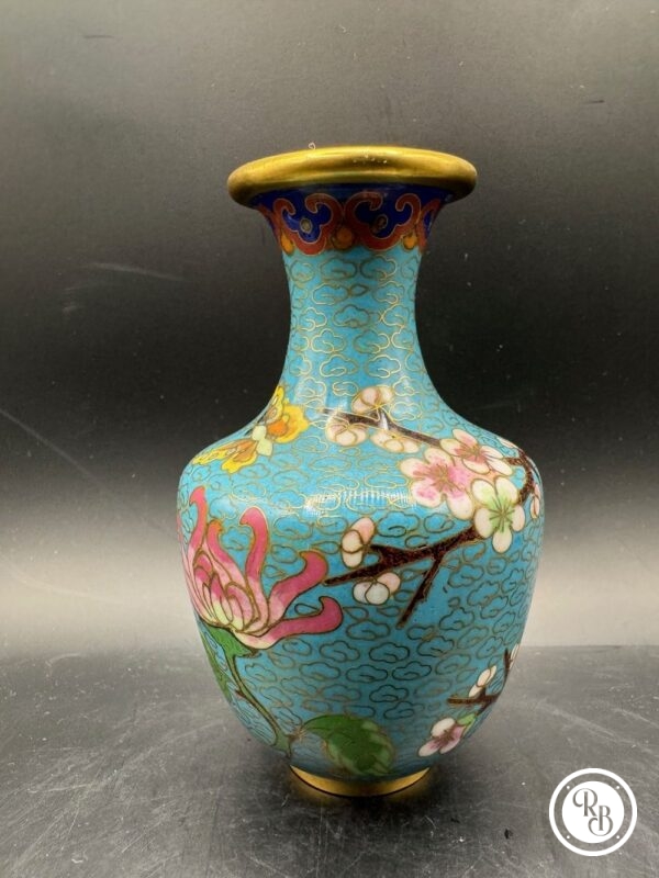 Vases Cloisonnés Vintage, Chine, 1940, Set de 2