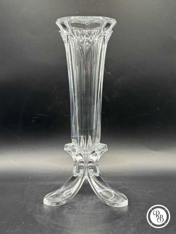 Vintage France J.G. Vase Durand Cristal d'Arques 24 % cristal plomb, trois pieds