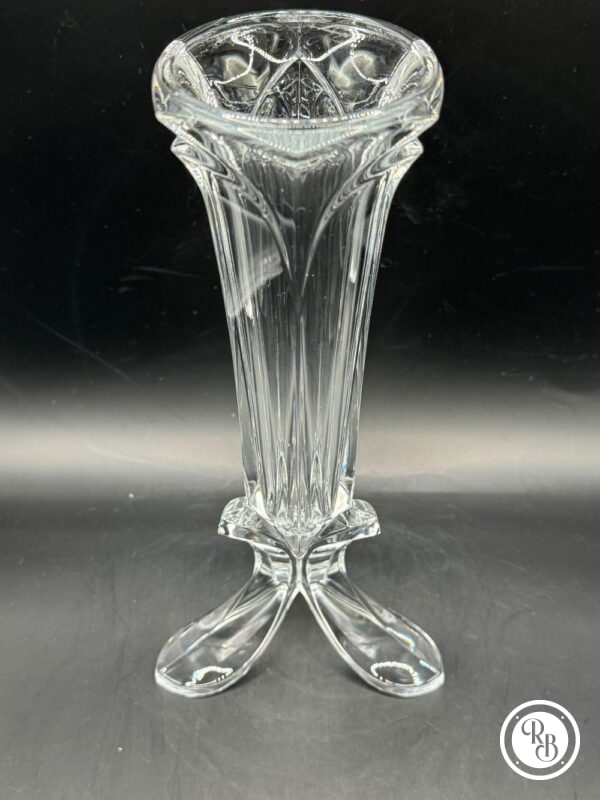 Vintage France J.G. Vase Durand Cristal d'Arques 24 % cristal plomb, trois pieds