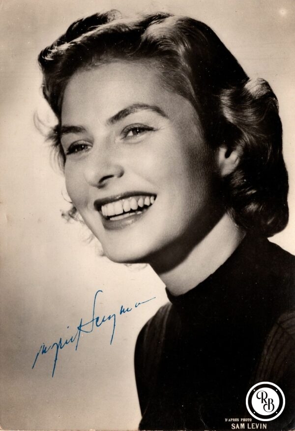 Autographe Ingrid Bergman 10x15