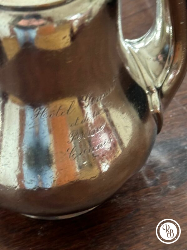 Rare Ancienne Théière en métal argenté de la maison Christofle monogrammé Hôtel Gonnet et de la Reine - Cannes - Collection - Décoration - Image 2