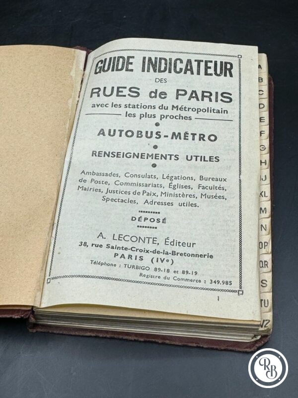 Plan de Paris des années 60 - Cartes, répertoires, nomenclature des rues, bus ... Couverture rigide - Image 4