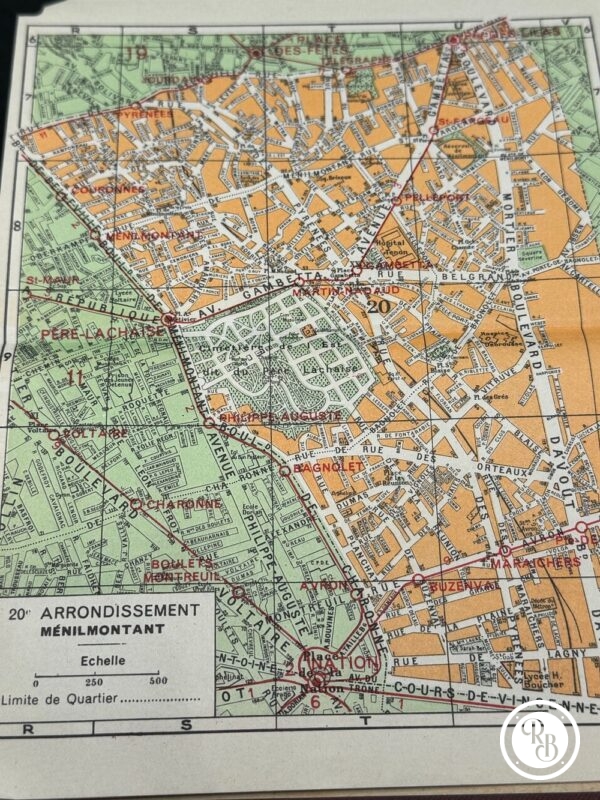 Plan de Paris des années 60 - Cartes, répertoires, nomenclature des rues, bus ... Couverture rigide - Image 6