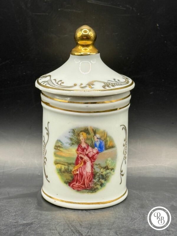 Petit pot couvert en Porcelaine de Limoges - RL - Royal Limoges - peint à la main et dorure - Image 3