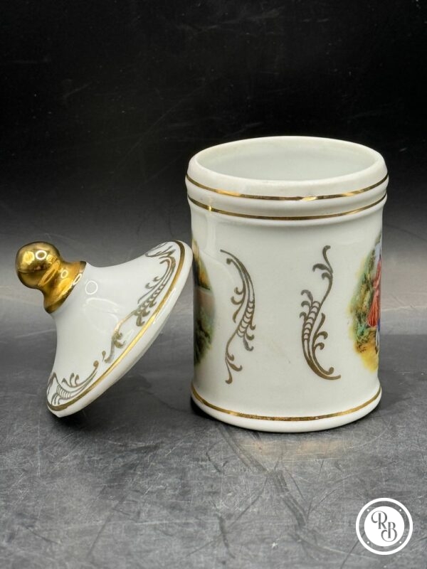 Petit pot couvert en Porcelaine de Limoges - RL - Royal Limoges - peint à la main et dorure - Image 6