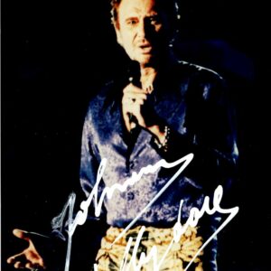 Autographe Johnny Hallyday 10x15