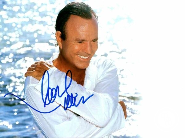 Autographe Julio Iglesias 15x20