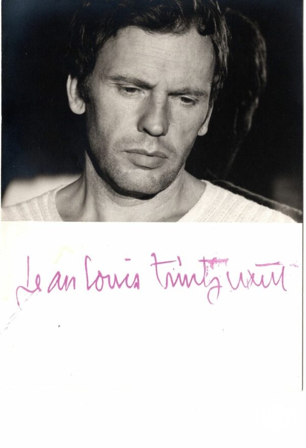 Autographe Jean-Louis Trintignant 9x12