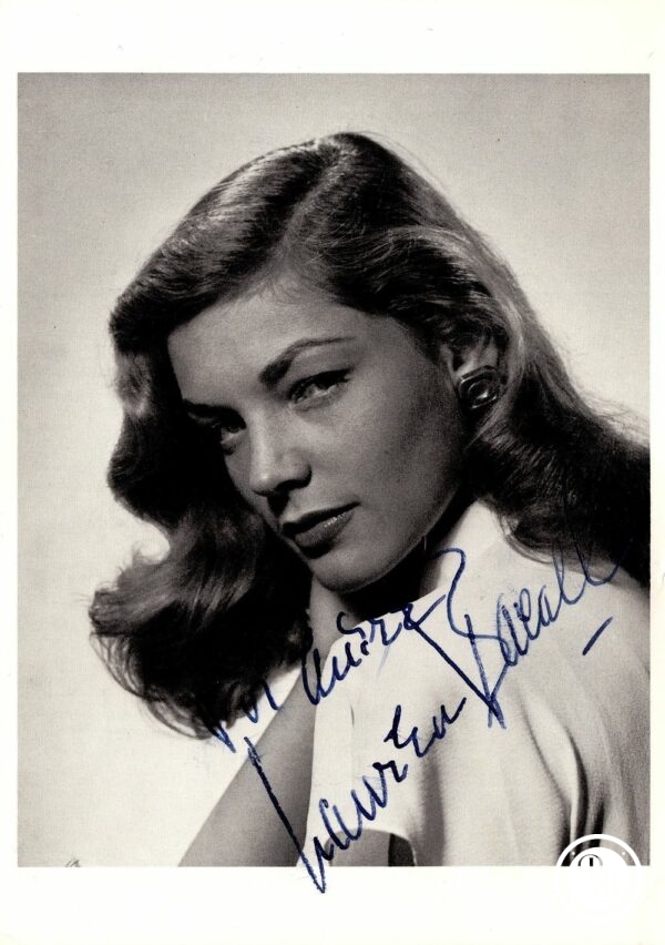 Autographe Lauren Bacall 10x15