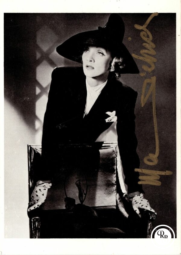 Autographe Marlene Dietrich 11x15