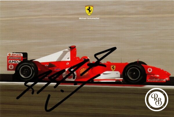 Autographe Michael Schumacher 10x15