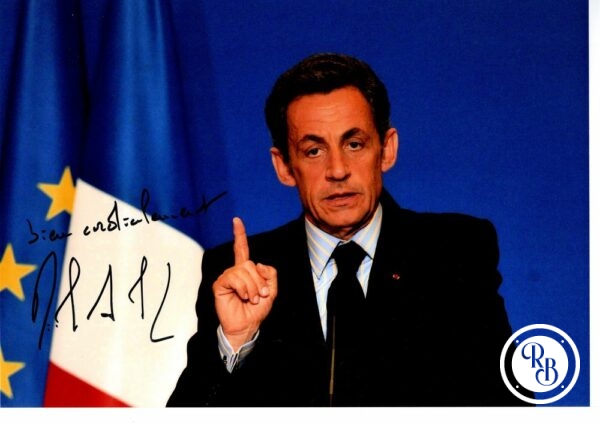 Autographe Nicolas Sarkozy 20x30