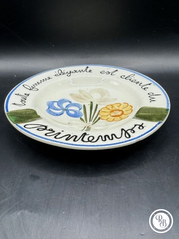 RETRO_BROC_Cendrier_Faience_Assiette_Printemps