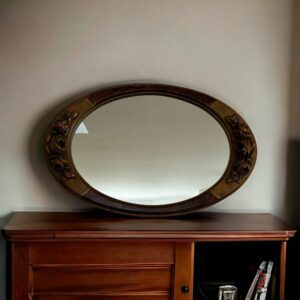 RETRO_BROC_Miroir_bois_ovale