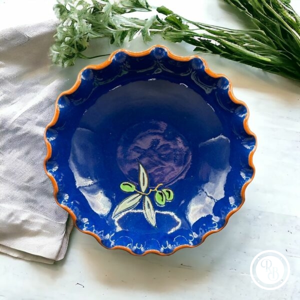 Retro_Broc_Plat_bleu_faience_signe