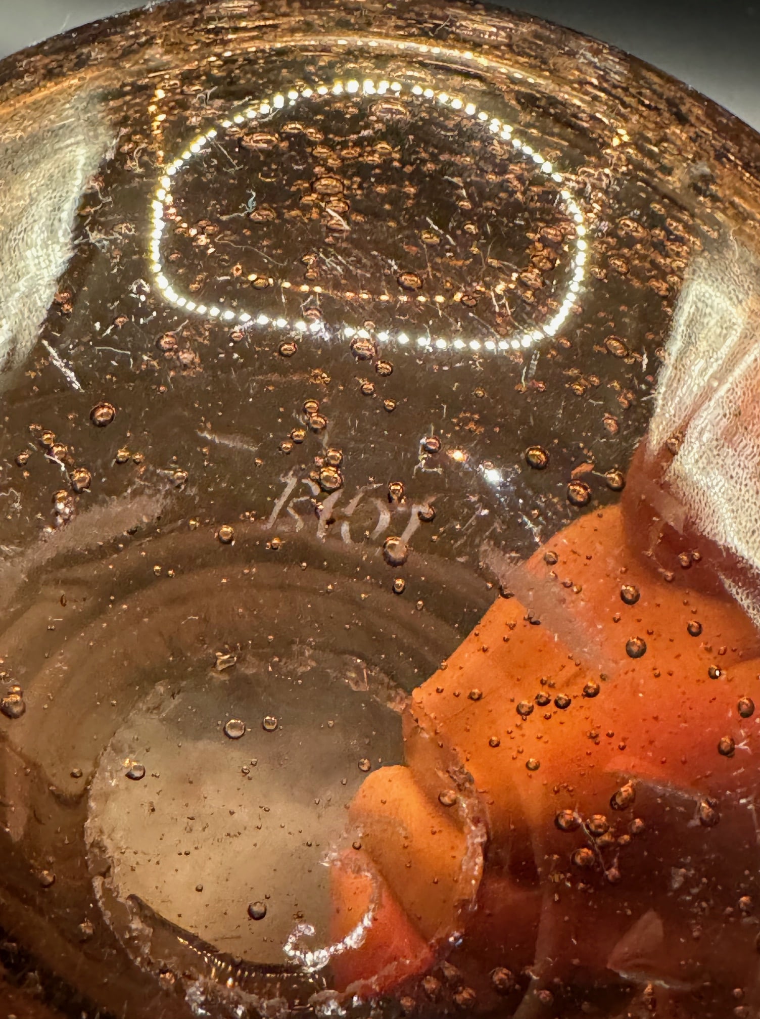 Retro_Broc_cendrier_vintage_verre_bulle_biot