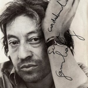 Autographe Serge Gainsbourg 10,5x16