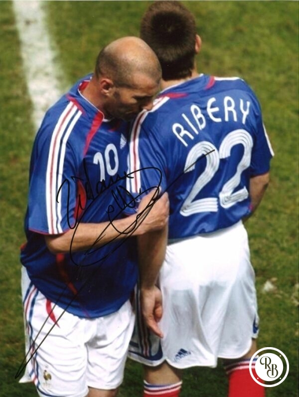 Autographe Zinédine Zidane 15x20