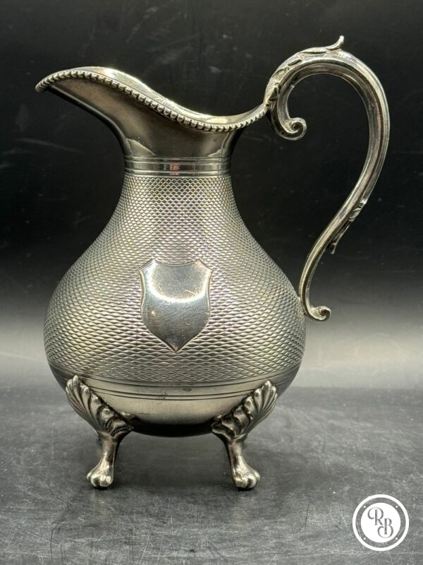Magnifique Pot à lait ou à eau en métal argenté de la maison - Orfèvre Armand Fresnais - Début 20ème - Trépied - Image 2