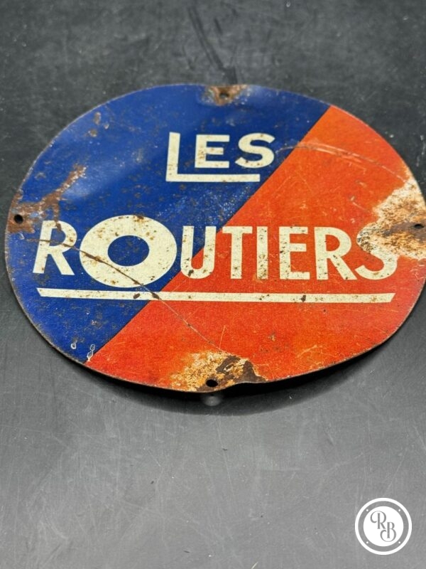 Ancienne Plaque publicitaire en métal - Les Routiers - Collection - Déco Garage - Image 4