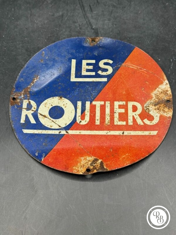 Ancienne Plaque publicitaire en métal - Les Routiers - Collection - Déco Garage - Image 5