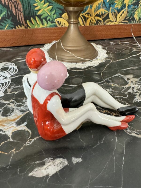 Joli duo de baigneuses en Porcelaine - Collection - Décoration - Image 4