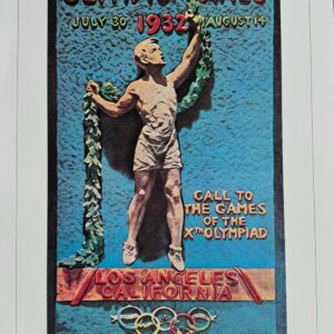 Affiche officielle historique des Jeux Olympiques du Centenaire - 1932 Jeux de Los Angeles - Xème Olympiade