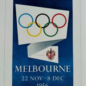 Deux Affiches officielles historiques des Jeux Olympiques du Centenaire - 1956 Jeux de Melbourne (et Stockholm pour l'Equitation)