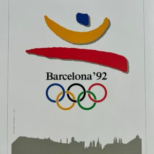 Affiche officielle historique des Jeux Olympiques du Centenaire - 1992 Jeux de Barcelone - XXVème Olympiade