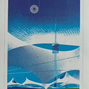 Affiche officielle historique des Jeux Olympiques du Centenaire - 1972 Jeux de Munich - XXème Olympiade 