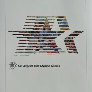 Affiche officielle historique des Jeux Olympiques du Centenaire - 1984 Jeux de Los Angeles - XXIIIème Olympiade 
