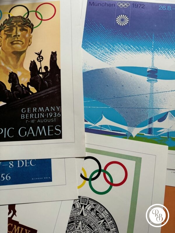 Lots de 17 Affiches officielles historiques des Jeux Olympiques du Centenaire