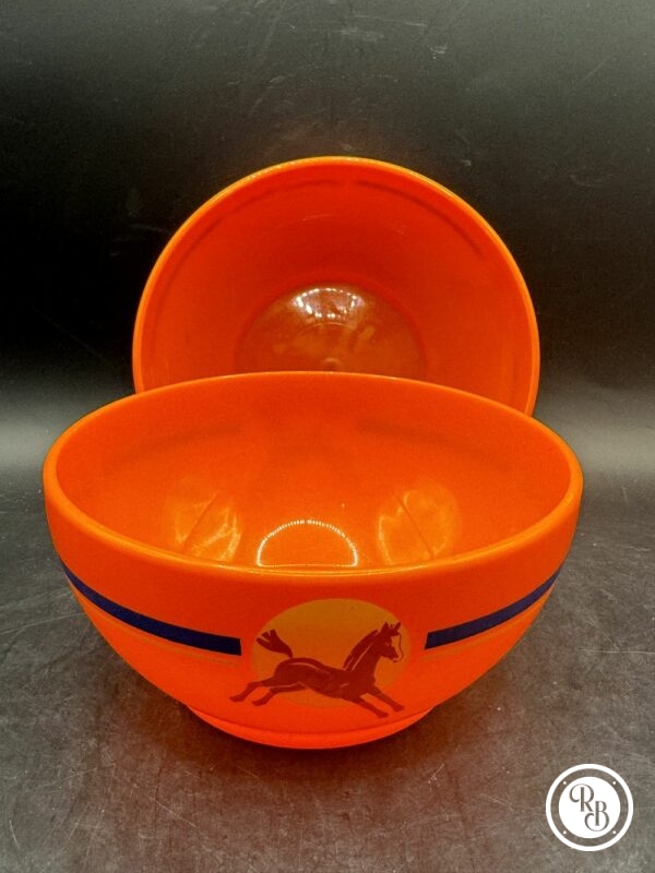 Lot de deux bols en plastique - Chocolaterie Poulain - Couleur Orange - Vintage - Image 6