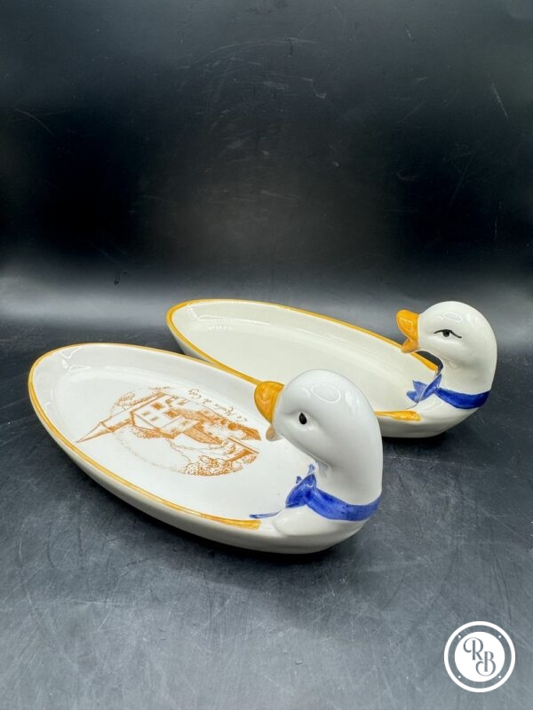 Lot - Paire de petits plats à foie gras "le Moulin de Coty" - En céramique blanche - Image 4