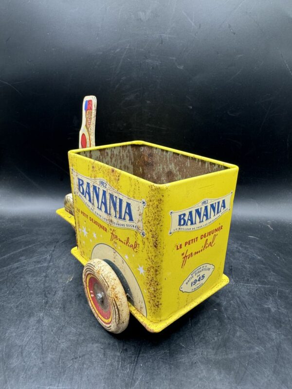 Ancienne et rare boite en métal publicitaire promotionnelle Banania - Vélo triporteur - Déco - Collection - Chocolat - Image 3