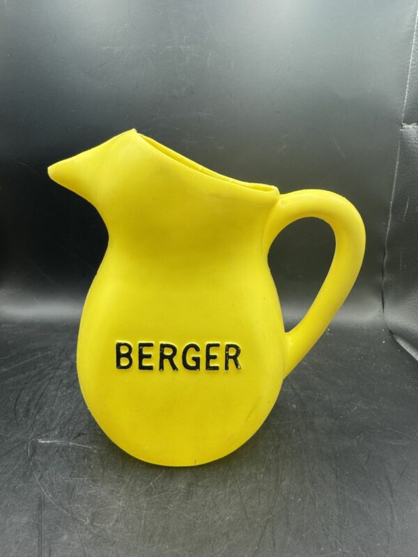 Pichet en plastique jaune - objet publicitaire - Berger - Décoration - Collection - Pastis - Bistrot - Bar - Café - Vintage – Image 2