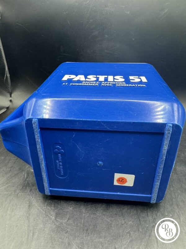 Ancien Pichet en plastique bleu et blanc des années 70 et de la marque Pastis 51 - Double inscription - Décoration Café/Bistrot/Bar - Vintage – Image 4