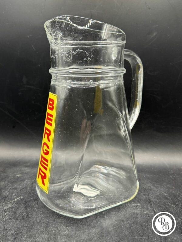 Ancien Pichet en verre des années 60/70 de la marque Berger (écrit devant) - Anisette - Pastis - Décoration Café/Bistrot/Bar - Vintage – Image 2