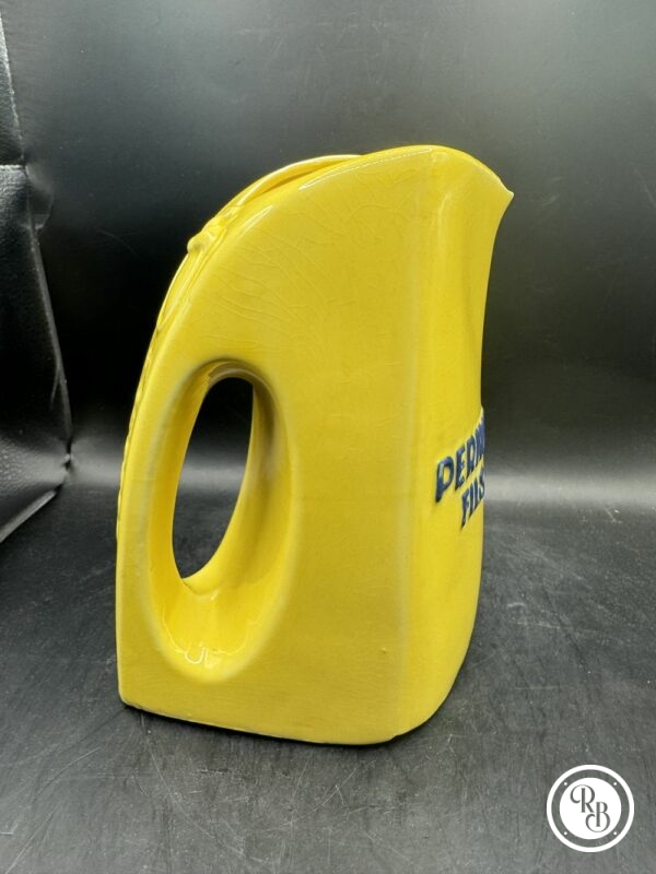 Ancien et rare Pichet en céramique jaune des années 60/70 de la marque Pernod 45 (fils) et de la maison de faïence Longchamps - Pastis - Décoration Café/Bistrot/Bar - Vintage – Image 4