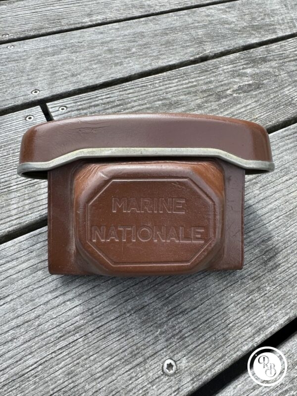 Rare Pochette / Etui d'origine Marine Nationale en cuir marron pour Appareil photo Argentique