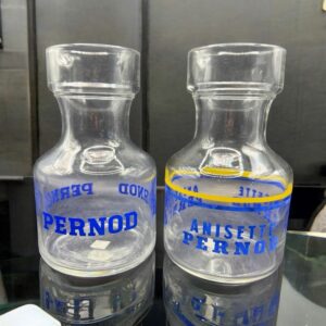 Anciens (lots) de deux Pichets en verre des années 60/70 de la marque Pernod - Anisette - Pastis