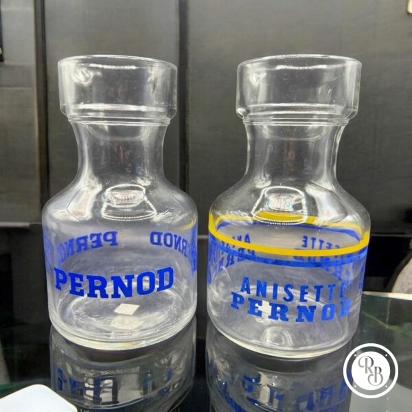 Anciens (lots) de deux Pichets en verre des années 60/70 de la marque Pernod - Anisette - Pastis