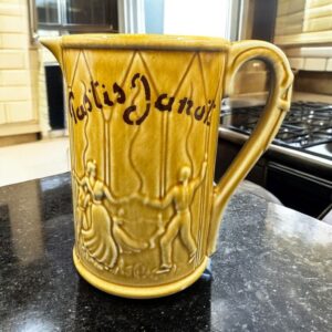 Ancien Pichet en céramique marron des années 60/70 de la marque Pastis Janot