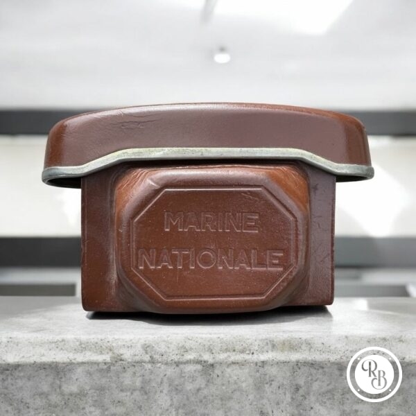 Rare Pochette / Etui d'origine Marine Nationale en cuir marron pour Appareil photo Argentique Foca MN Universel R